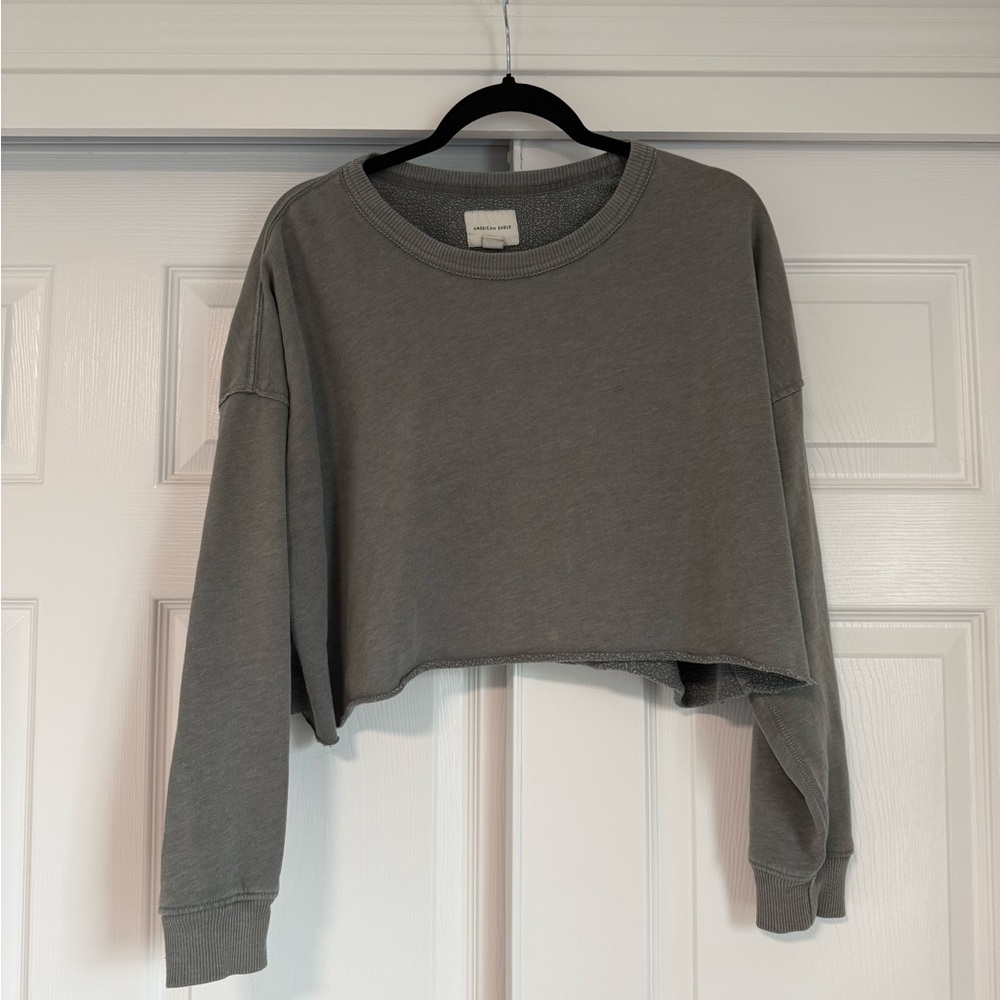 American Eagle Outfitters Green Crop Top